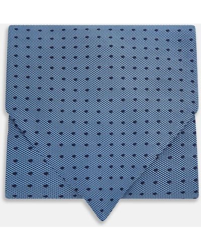 Turnbull & Asser Navy And Blue Micro Dot Silk Cravat