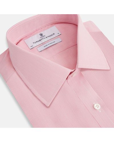 Turnbull & Asser Pink Fine Stripe Mayfair Shirt
