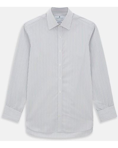 Turnbull & Asser Multicoloured Music Stripe Mayfair Shirt - White