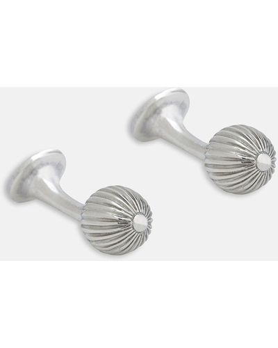 Turnbull & Asser Sterling Silver Ornament Cufflinks - Metallic
