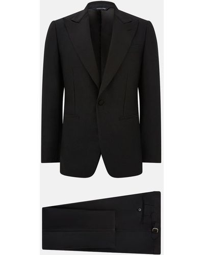 Turnbull & Asser Black Single Breasted Dinner Suit