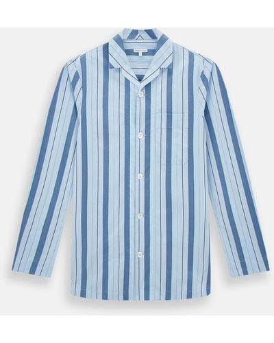 Turnbull & Asser Blue Baiadera Stripe Pyjama Shirt
