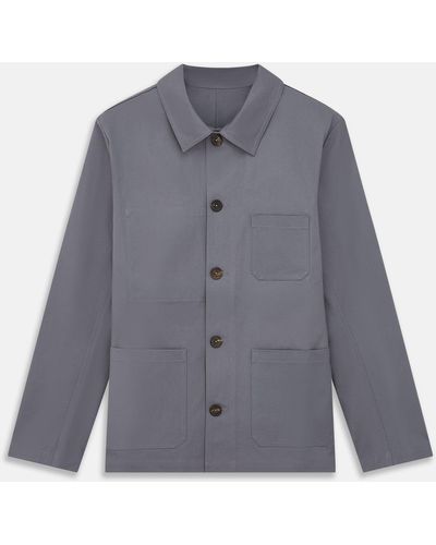 Turnbull & Asser Charcoal Grey Organic Cotton Blend Remy Chore Jacket