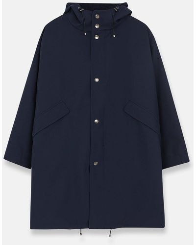 Turnbull & Asser Navy Walter Sealup Parka With Detachable Liner - Blue