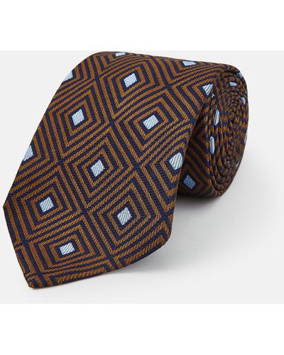 Turnbull & Asser Tomorrow Never Dies Square Silk Tie As Seen On James Bond - Multicolour