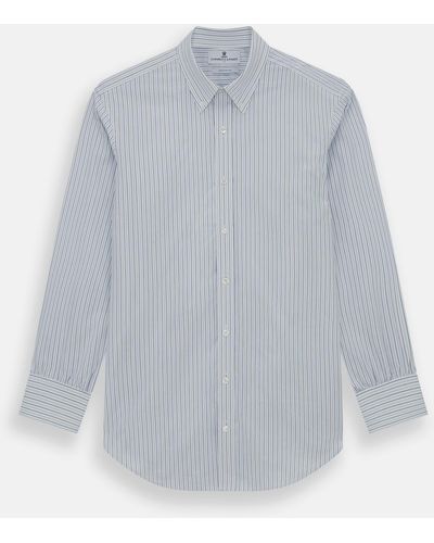 Turnbull & Asser Blue Double Pinstripe Richmond Shirt
