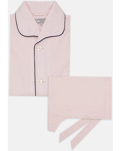 Turnbull & Asser Pink Sea Island Cotton Pyjama Set