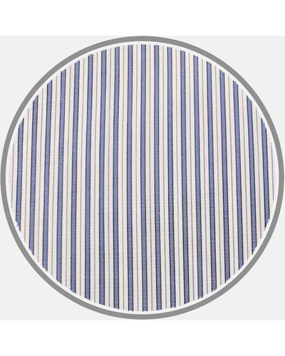 Turnbull & Asser Blue Multi Stripe Silverline Cotton Fabric