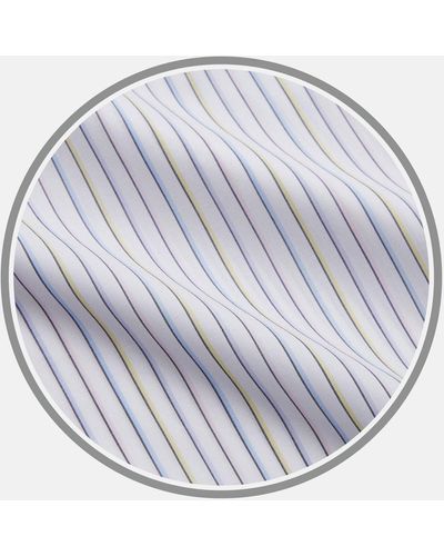 Turnbull & Asser Purple Multi-stripe Cotton Fabric - Multicolour