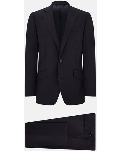 Turnbull & Asser Navy Single Breasted Lounge Suit - Blue