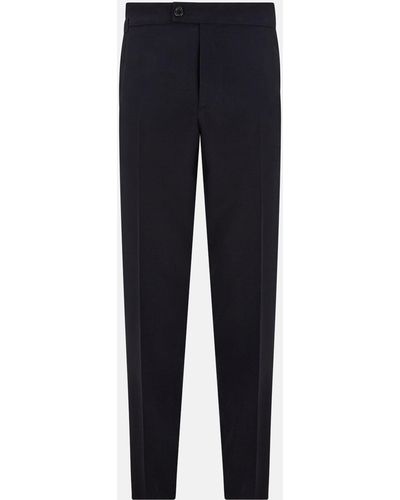Turnbull & Asser Midnight Blue Wool Henry Trousers