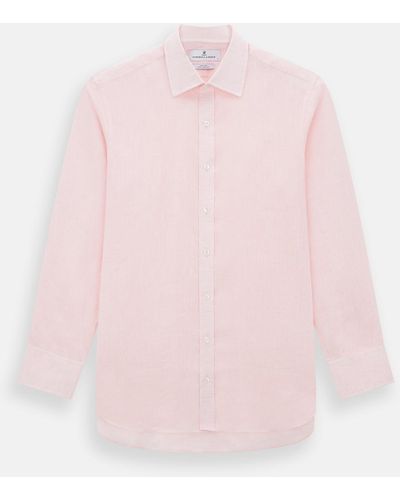 Turnbull & Asser Pale Pink Linen Mayfair Shirt