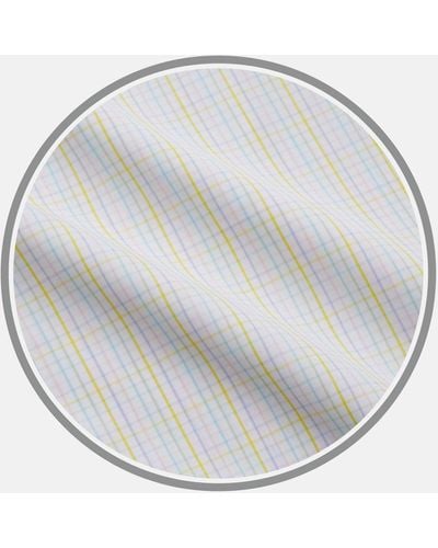 Turnbull & Asser Yellow Multi Check Cotton Fabric - Multicolour