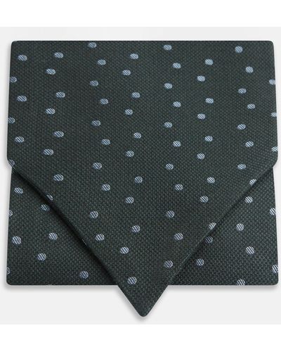 Turnbull & Asser Pale Blue And Green Micro Dot Cravat