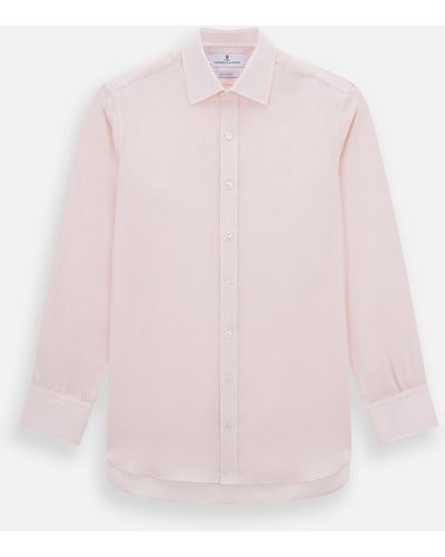 Turnbull & Asser Pale Pink Cotton Cashmere Mayfair Shirt