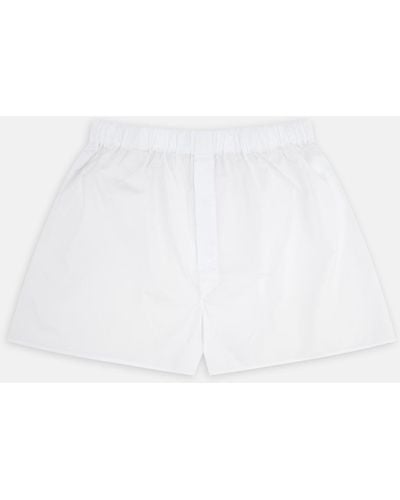 Turnbull & Asser White Two-fold 200 Cotton Boxer Shorts