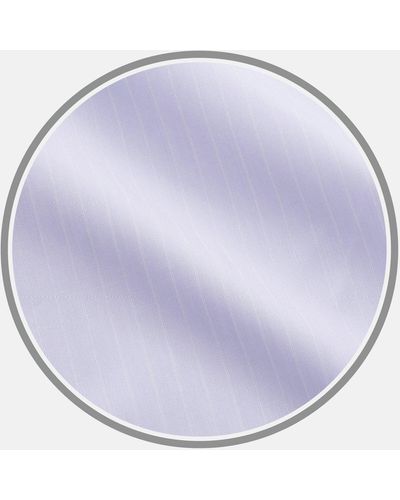 Turnbull & Asser Soft Lilac Stripe Cotton Fabric - Purple