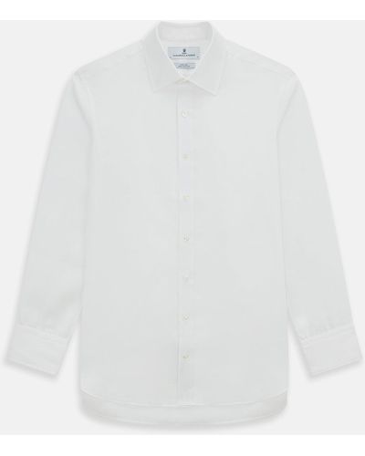 Turnbull & Asser White Linen Mayfair Shirt