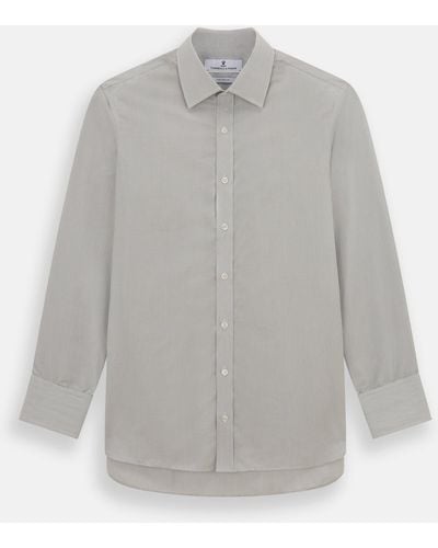 Turnbull & Asser Pale Blue Fine Stripe Mayfair Shirt - Grey