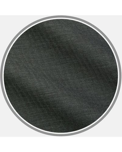 Turnbull & Asser Dark Green Cotton Melange Fabric