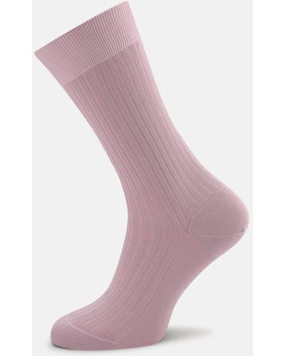Turnbull & Asser Dusky Pink Short Pure Cotton Socks