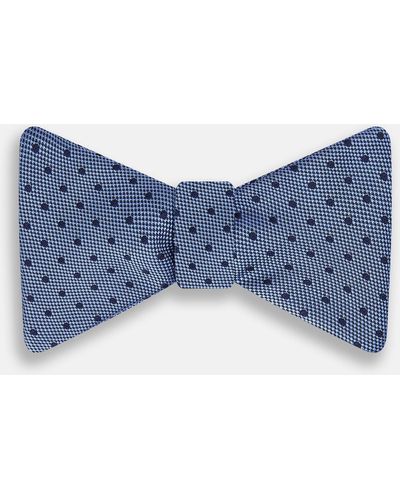Turnbull & Asser Blue Micro Dot Silk Bow Tie
