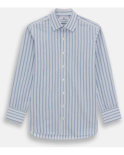 Turnbull & Asser Blue Multi Track Stripe Mayfair Shirt
