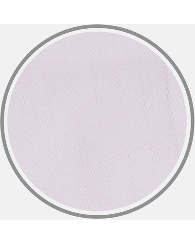 Turnbull & Asser Pink Herringbone Cotton Fabric