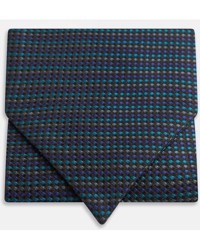 Turnbull & Asser Navy Multi Silk Cravat - Blue