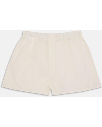 Turnbull & Asser Cream Sea Island Quality Cotton Boxer Shorts - Natural