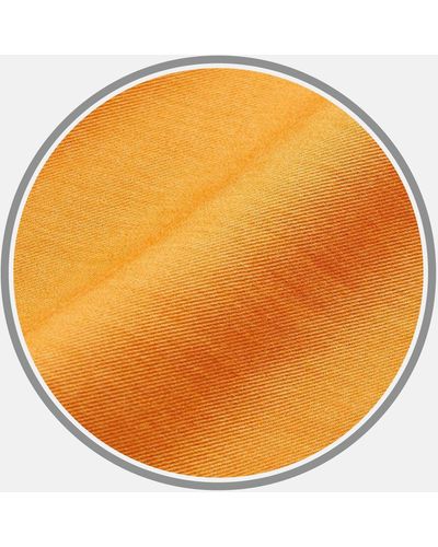 Turnbull & Asser Plain Orange Cotton & Wool Fabric