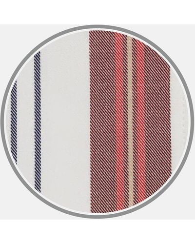 Turnbull & Asser Red, Blue & White Stripe Cotton Fabric