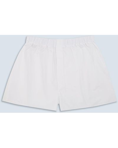 Turnbull & Asser White Sea Island Quality Cotton Boxer Shorts