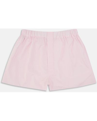 Turnbull & Asser Pink Sea Island Quality Cotton Boxer Shorts
