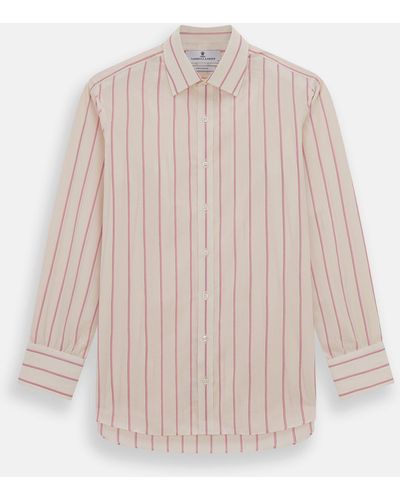 Turnbull & Asser Pink Track Stripe Mayfair Shirt - Multicolour