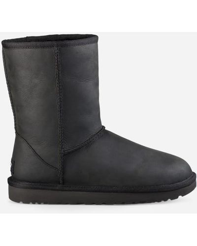 UGG ® Classic Short Leather Leather/waterproof Classic Boots - Black