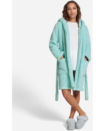 UGG ® Aarti Plush Robe Fleece/recycled Materials Robes - Blue