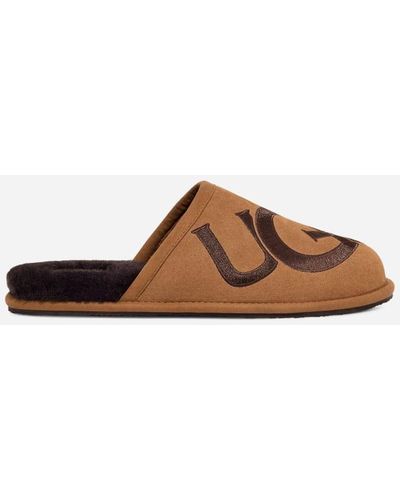 UGG ® Scuff Logo Ii Sheepskin Slippers - Black