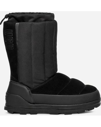 UGG Classic Klamath Mini Suede/waterproof Classic Boots in Black | Lyst