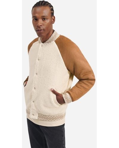 UGG ® Tasman ®fluff Varsity Jacket Polyester/recycled Materials - Natural