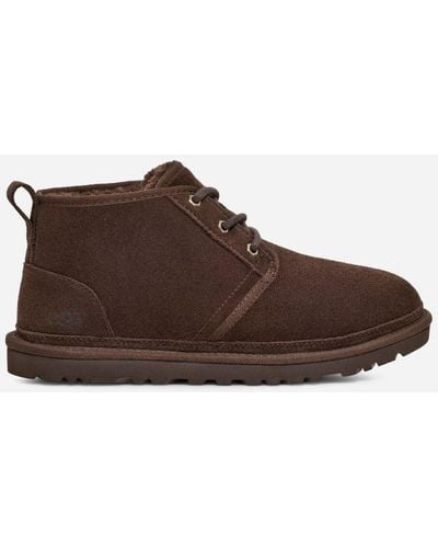 UGG Neumel Leather Shoes Chukka Boots - Brown