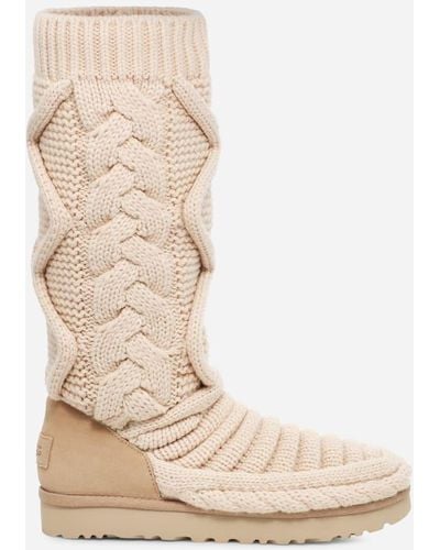 UGG Women's Classic Tall Chunky Knit Boot Classic Tall Chunky Knit Boot - Natural