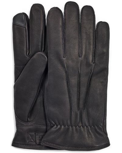 UGG M 3 Point Leather Glove - Zwart