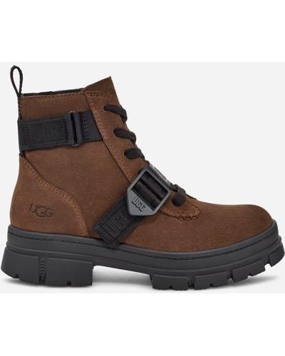 UGG ® Ashton Lace Up Suede/waterproof Boots - Black