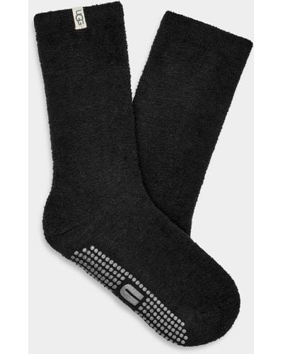 UGG Paityn Cosy Gripper Crew Polyester Blend Socks - Black
