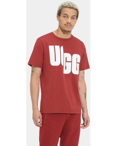 UGG ® W Oversized Logo T-shirt Chopd - Rood