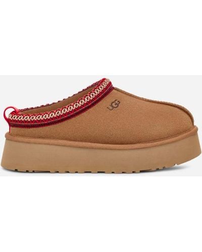 UGG Tazz Suede And Shearling Slippers - Brown