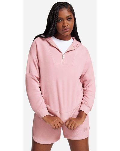 UGG ® Stephny Mixed Hoodie Cotton Blend/recycled Materials - Pink