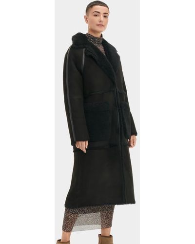UGG Fayre Twinface Sheepskin Coat in Black, Taille M - Noir