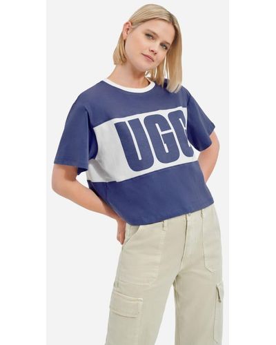 UGG ® Jordene Colorblock-T-Shirt mit Logo - Blau
